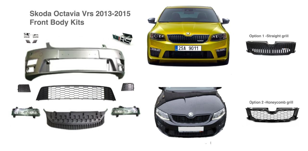 ŠKODA OCTAVIA 2015+ VRS BUMBER WITH VERTICAL GRILL