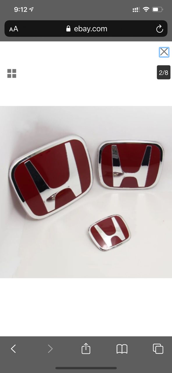 HONDA LOGOS RED AND SILVER