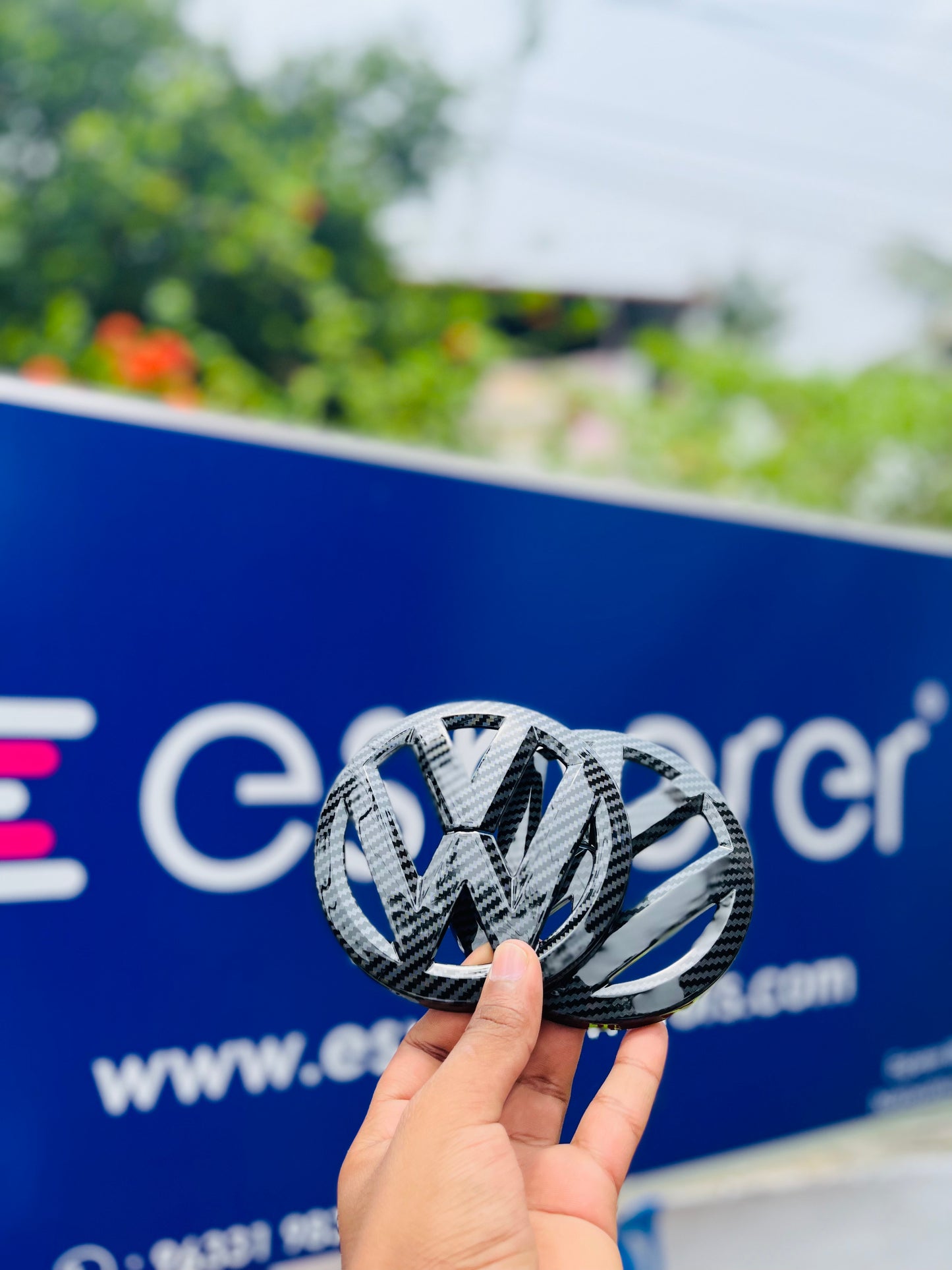 VW CARBON LOGOS COVERS FOR POLO