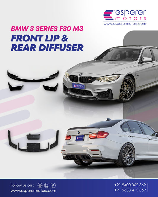 BMW 3 SERIES F30 M3 FRONT LIP & REAR DIFFUSER