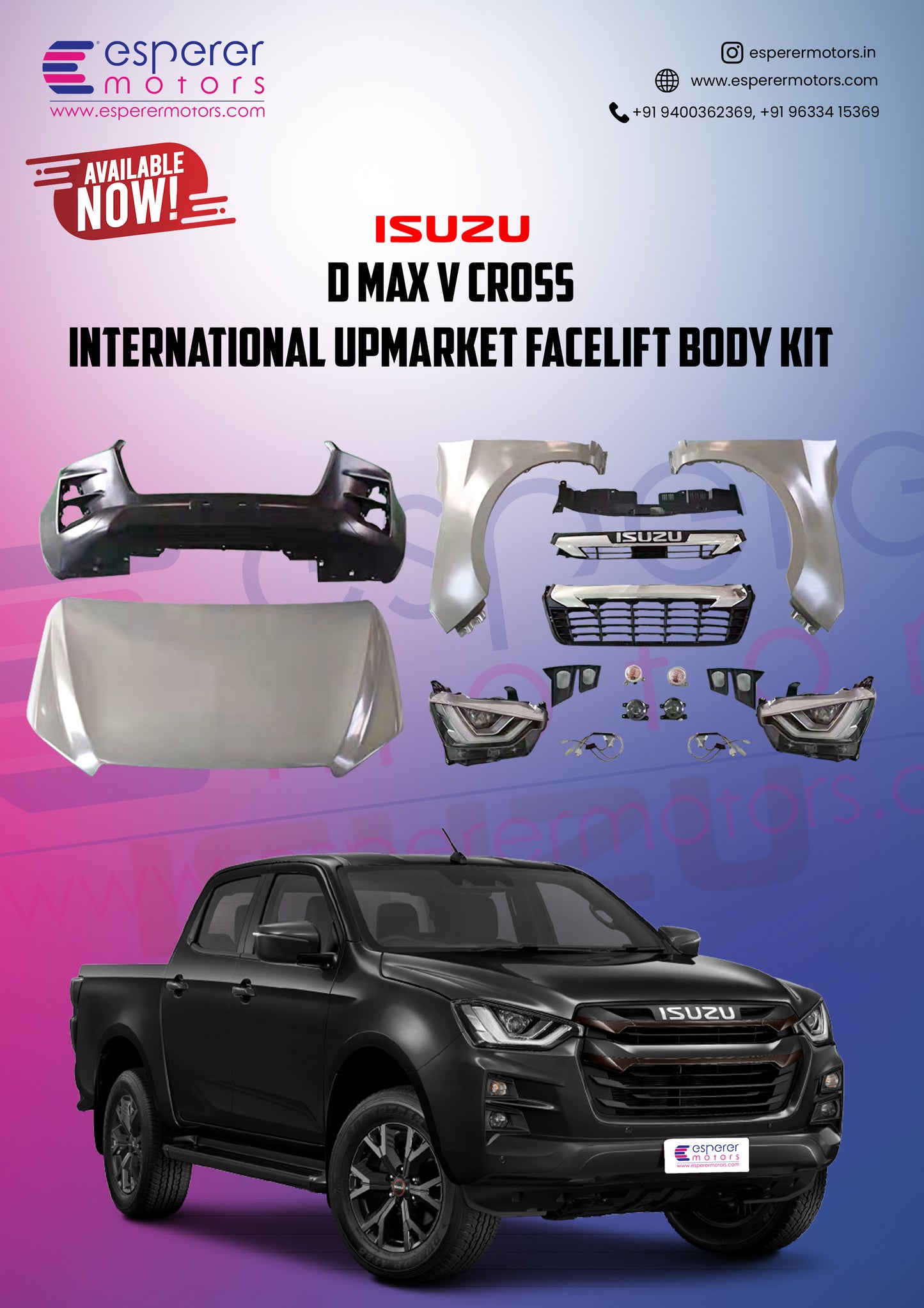 Isuzu D max V cross International Upmarket Facelift Body Kit