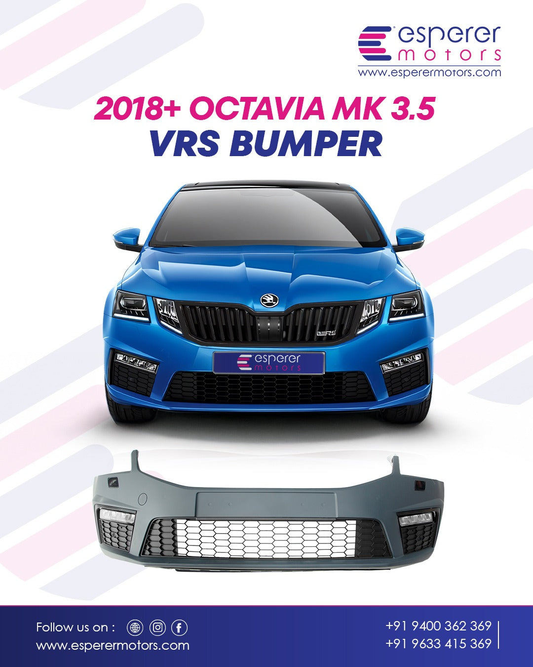ŠKODA OCTAVIA 2017+ VRS BUMBER